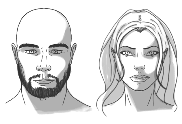 Как нарисовать лицо девушки, мужчины, девочки или мальчика